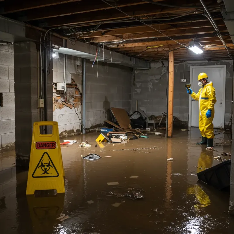 Flooded Basement Electrical Hazard in Colbert County, AL Property